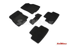 Коврики в салон 3D для Nissan Qashqai II 2013- /Черные 5шт 87228