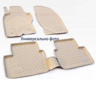 Коврики в салон для Volkswagen Amarok (10-) (полиур., компл - 4шт) цвет бежевый. NPL-Po-95-05B