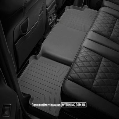 Коврики в салон для Тойота Sequoia 2007-12 с бортиком, серые, задние с центр консолью A2 460937