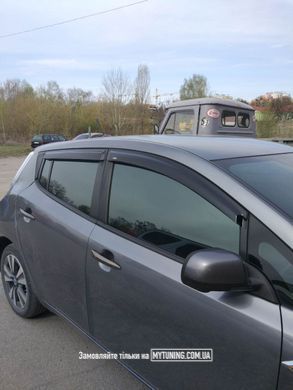 Дефлектори Hic накладні Nissan Leaf 2010-2017 | Вітровики на скотчі HIC Ni87