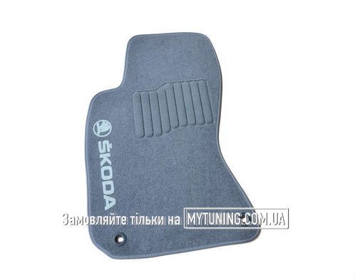 Коврики в салон ворсовые для Skoda Super B (2001-2008) /Серые, кт. 5шт GRCR1565