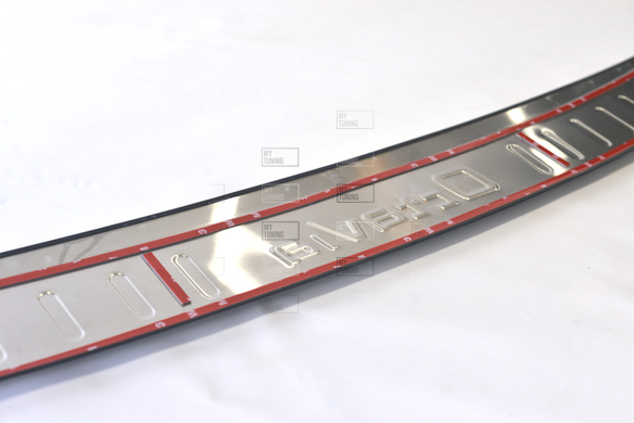 Накладка на задний бампер Skoda Octavia 2012-2019 Седан Havoc (нержавеющая сталь)