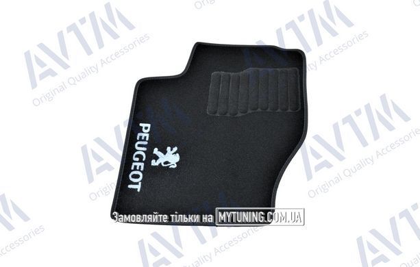 Коврики в салон ворсовые AVTM для Peugeot 307 (2001-2008) /Чёрные 5шт