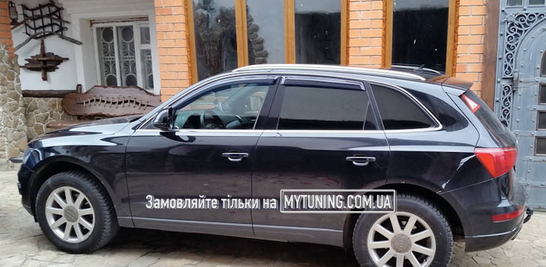 Дефлектори Hic накладні Audi Q5 2008-2017 | Вітровики на скотчі HIC AU07