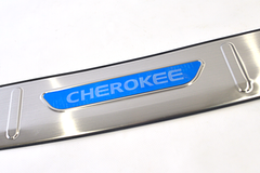Накладка на задний бампер Jeep Cherokee KL 2014-2019 Havoc (нержавеющая сталь)