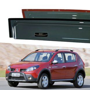Дефлекторы Hic накладные Renault Sandero/Stepway 2008-2012 | Ветровики на скотче HIC REN20