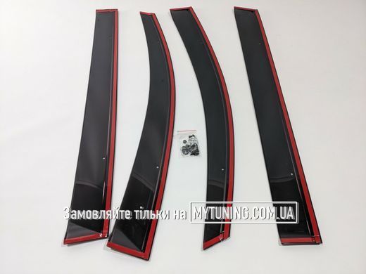 Вітровики з хромом на скотчі Volkswagen Touran 2003-2015 Havoc