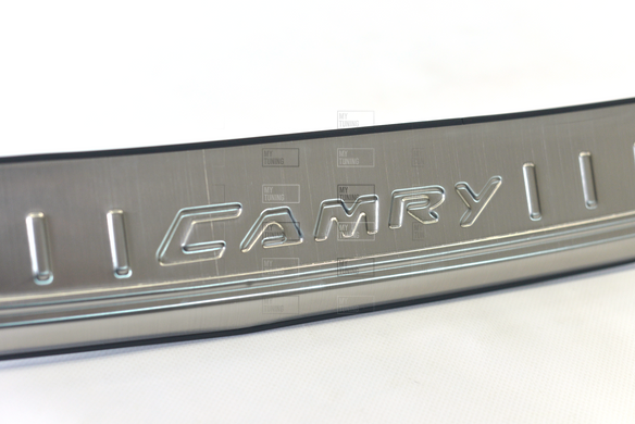 Накладка на задний бампер Toyota Camry 55 EU 2015-2017 Havoc (нержавеющая сталь)